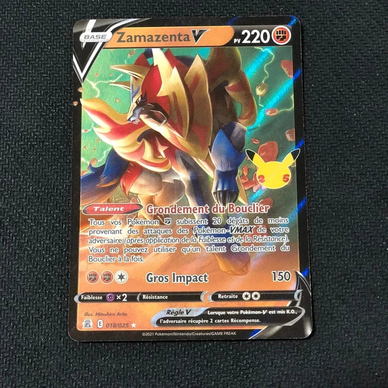 Carte Pokemon- Zamazenta V 018/025-Celebrations-FR- Proche Neuve
