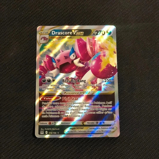 Carte Pokemon- Drascore Vstar 119/196-Origine Perdue-FR-Proche Neuve
