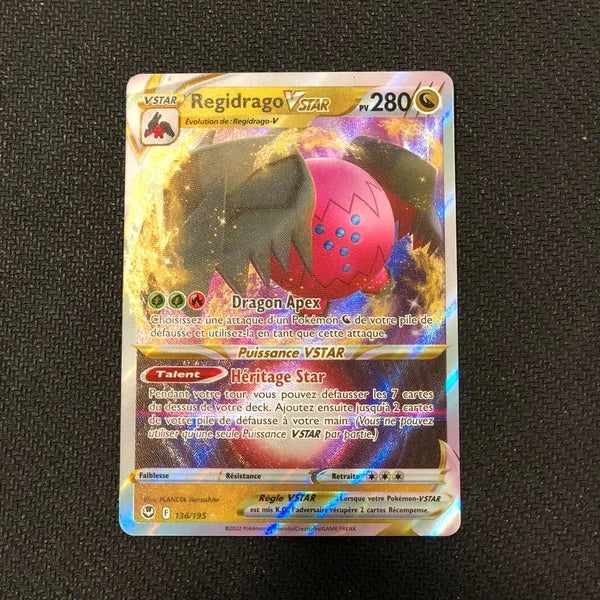 Carte Pokemon- Regidrago Vstar 136/195- Tempête Argentée-FR-Proche Neuve