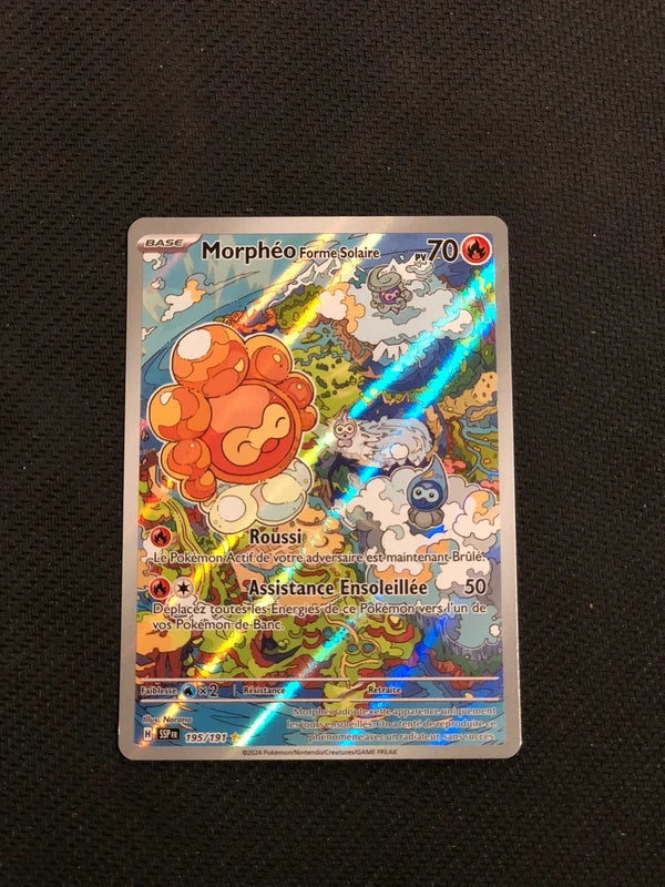 Carte Pokemon-Morpheo Forme Solaire 195/191-Etincelles Deferlantes-FR-Proche Neuve