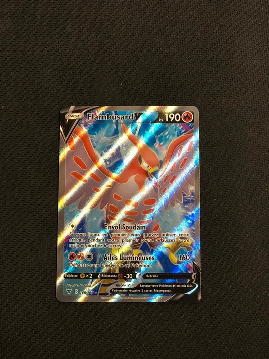 Carte Pokemon-Flambusard V 168/185 FA-Voltage Eclatant-FR-Proche Neuve