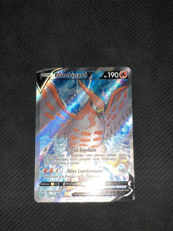 Carte Pokemon-Flambusard V 168/185 FA-Voltage Eclatant-FR-Proche Neuve