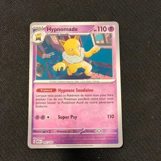 Carte Pokemon- Hypnomade 097/165 Reverse-151-FR-Proche Neuve