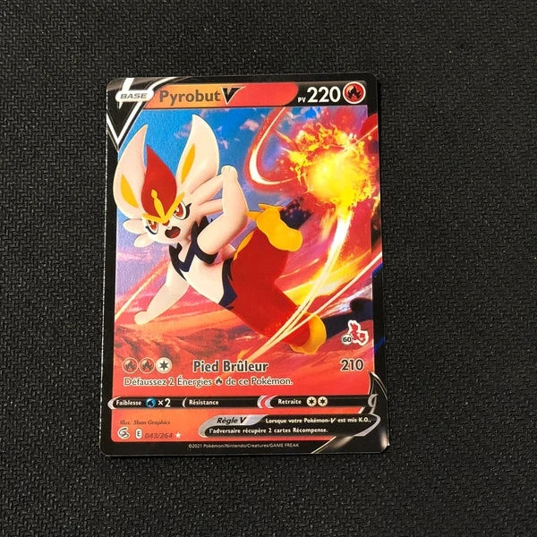 Carte Pokemon- Pyrobut V 043/264-Promo Académie de Combat-FR-Proche Neuve