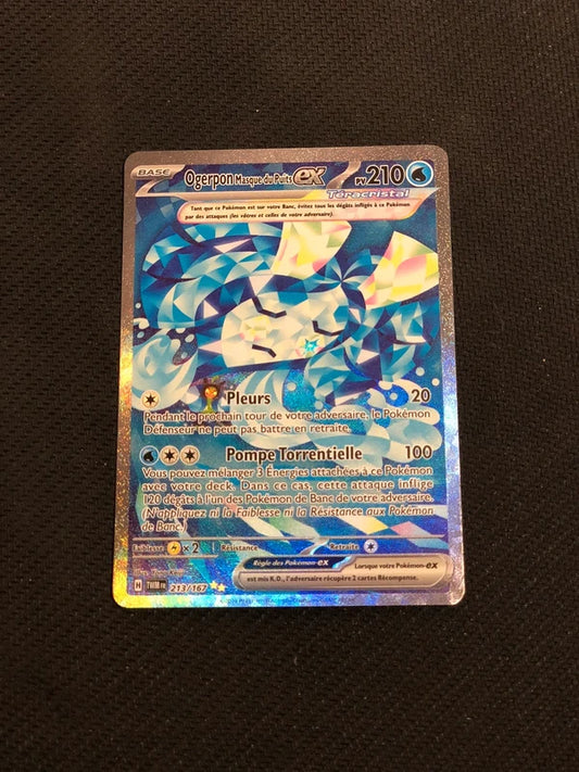Carte Pokemon- Ogerpon Masque Du Puits Ex 213/167 Alt-Mascarade Crépusculaire-FR-Proche Neuve