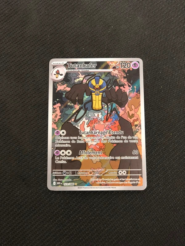 Carte Pokemon-Tutankafer 123/086 AR-Flamme Blanche-FR-Proche Neuve