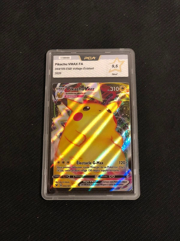 Carte Pokemon-Pikachu Vmax 044/185 FA-Voltage Éclatant-FR-PCA 9,5