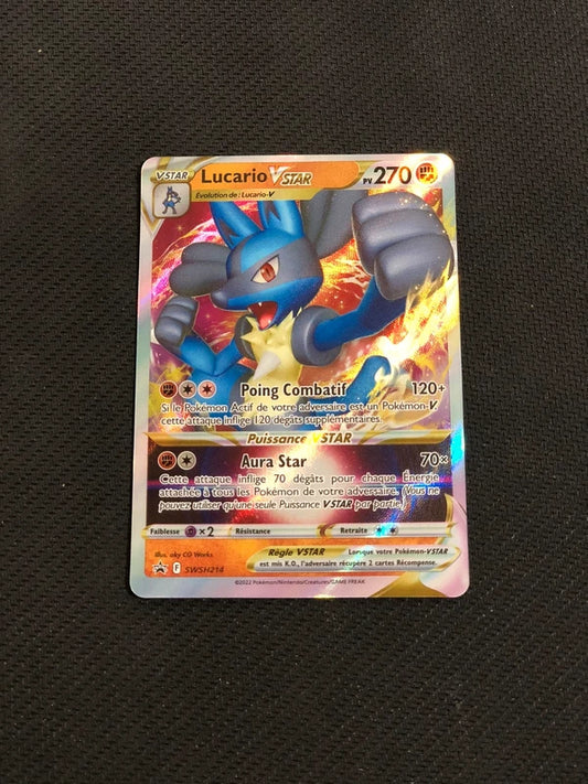 Carte Pokemon-Lucario Vstar SWSH214-Promo-FR-Proche Neuve