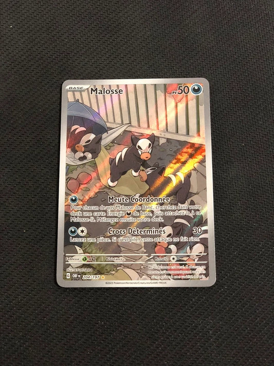 Carte Pokemon-Malosse 204/197 AR-Flammes Obsidiennes-FR-Proche Neuve