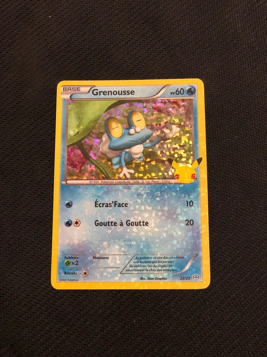 Carte Pokemon-Grenousse 22/25 Holo-Promo 25 ans-FR-Proche Neuve