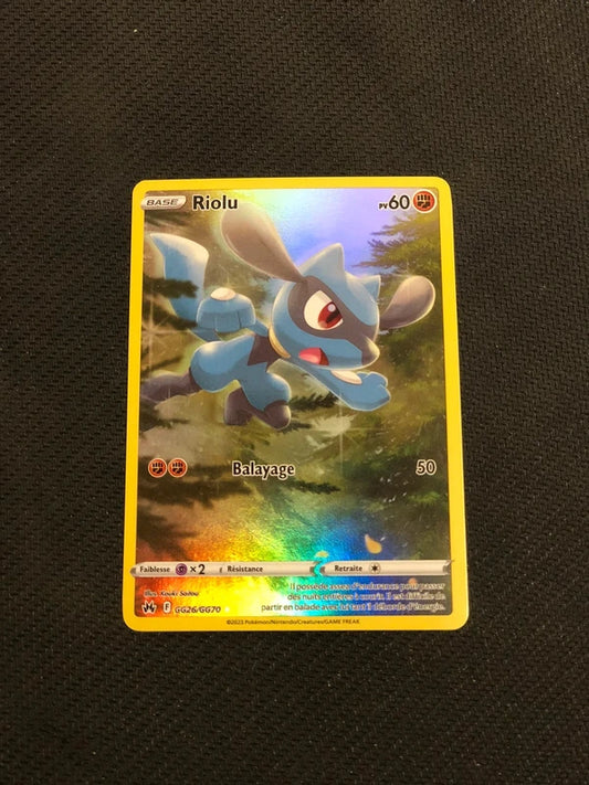 Carte Pokemon-Riolu GG26/GG70 AR-Zenith Suprême-FR-Proche Neuve