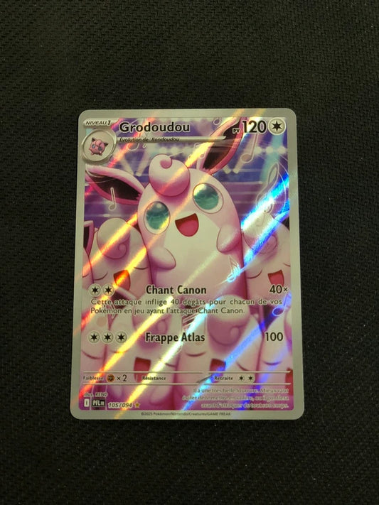Carte Pokemon-Grodoudou 105/094 AR-Flammes Fantasmagoriques -FR-Proche Neuve