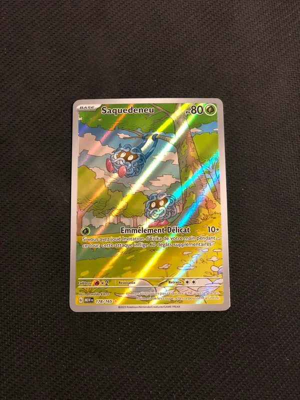Carte Pokemon-Saquedeneu 178/165 AR-151-FR-Proche Neuve