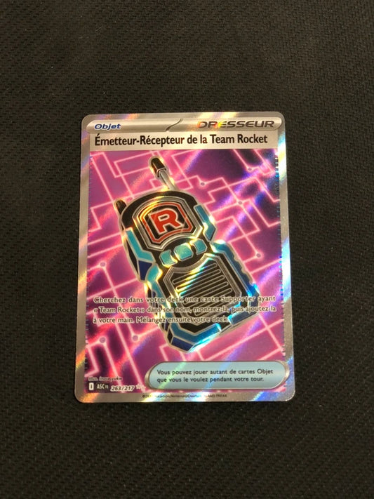 Carte Pokemon-Émetteur-Récepteur De La Team Rocket 263/217-Heros Transcendants-FR-Proche Neuve