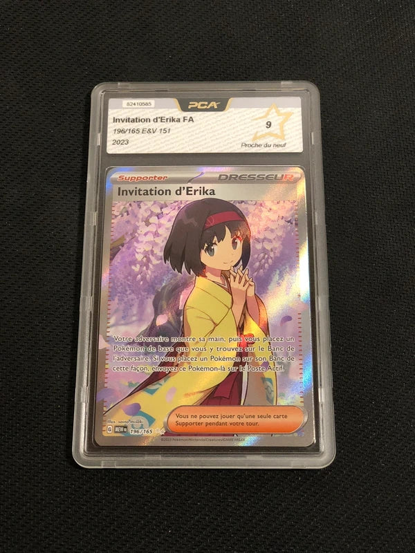 Carte Pokemon-Invitation D Erika 196/165 FA-151-FR- PCA 9