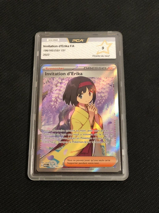Carte Pokemon-Invitation D Erika 196/165 FA-151-FR- PCA 9