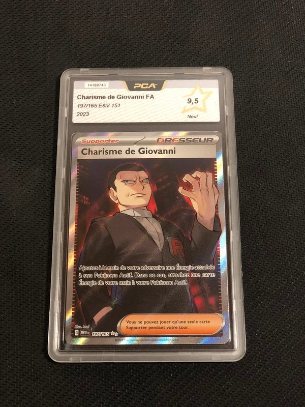 Carte Pokemon-Charisme De Giovanni 197/165 FA-151-FR-PCA 9,5