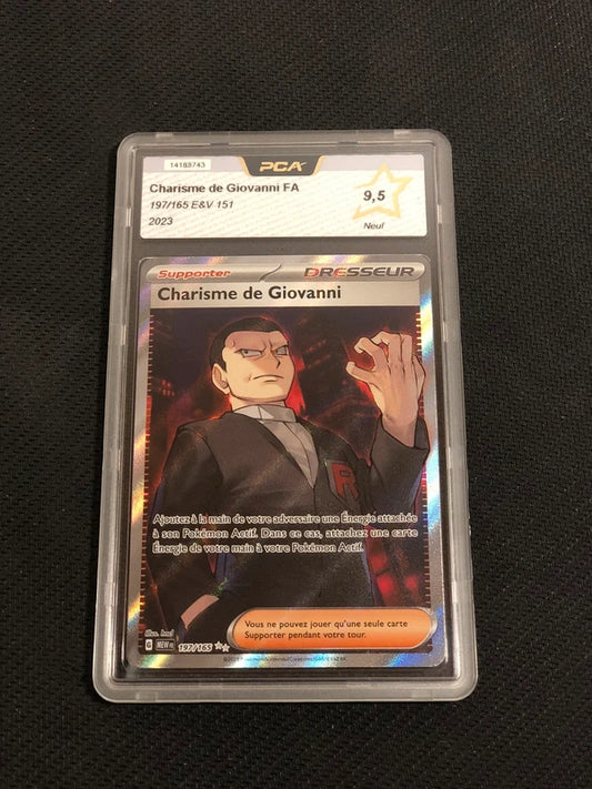 Carte Pokemon-Charisme De Giovanni 197/165 FA-151-FR-PCA 9,5