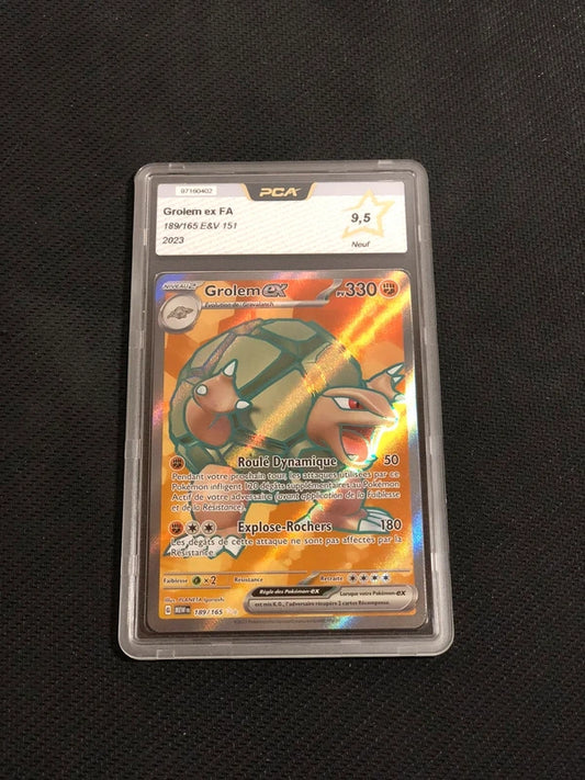 Carte Pokemon-Grolem Ex 189/165 FA-151-FR-PCA 9,5