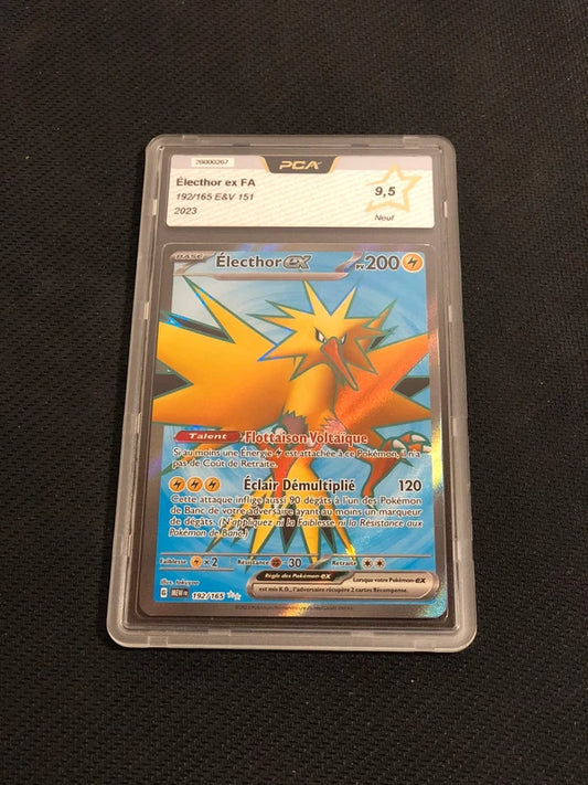 Carte Pokemon-Electhor Ex 192/165 FA-151-FR-PCA 9,5