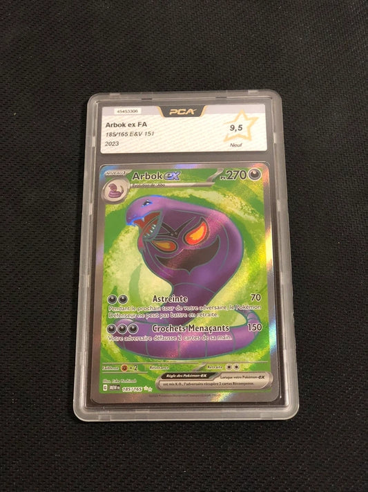Carte Pokemon-Arbok Ex 185/165 FA-151-FR-PCA 9,5