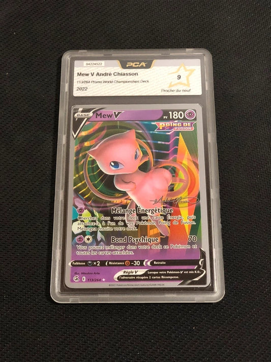 Carte Pokemon-Mew V 113/264 World Championships-Promo-FR-PCA 9
