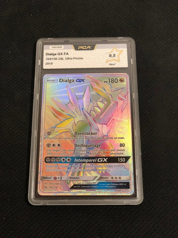 Carte Pokemon-Dialga GX 164/156 Rainbow-Ultra Prisme-FR-PCA 9,5