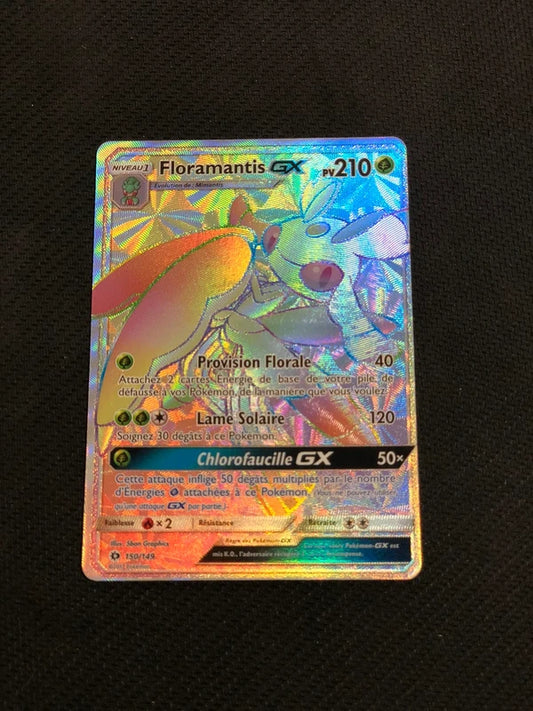 Carte Pokemon-Floramantis GX 150/149 Rainbow- Soleil&Lune-FR-Proche Neuve