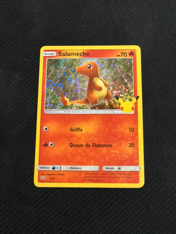Carte Pokemon-Salameche 9/25 Holo-Promo 25 ans-FR-Proche Neuve