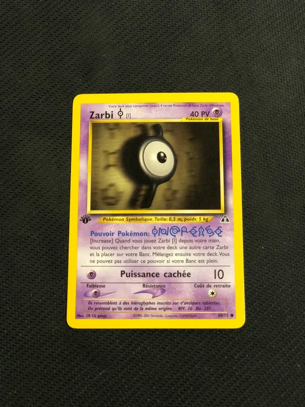 Carte Pokemon-Zarbi i 68/75 Édition 1-Neo Discovery-FR-Excellente