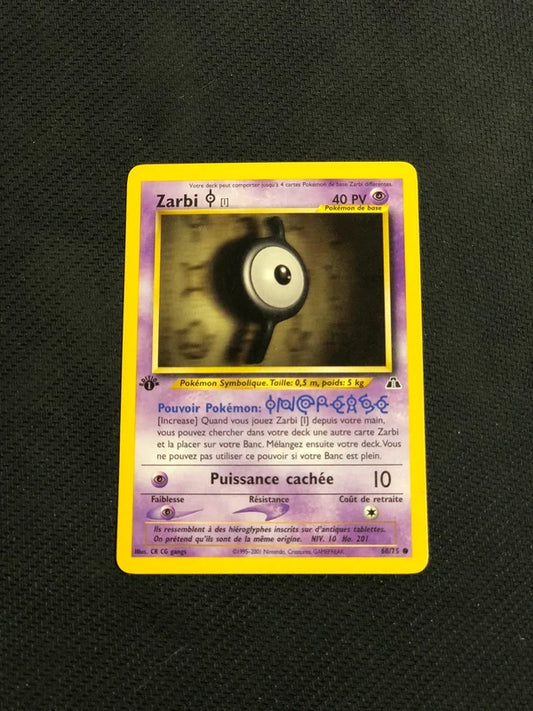 Carte Pokemon-Zarbi i 68/75 Édition 1-Neo Discovery-FR-Excellente