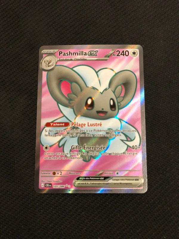 Carte Pokemon-Pashmilla Ex 105/086 FA-Chaos Ascendant-FR-Proche Neuve