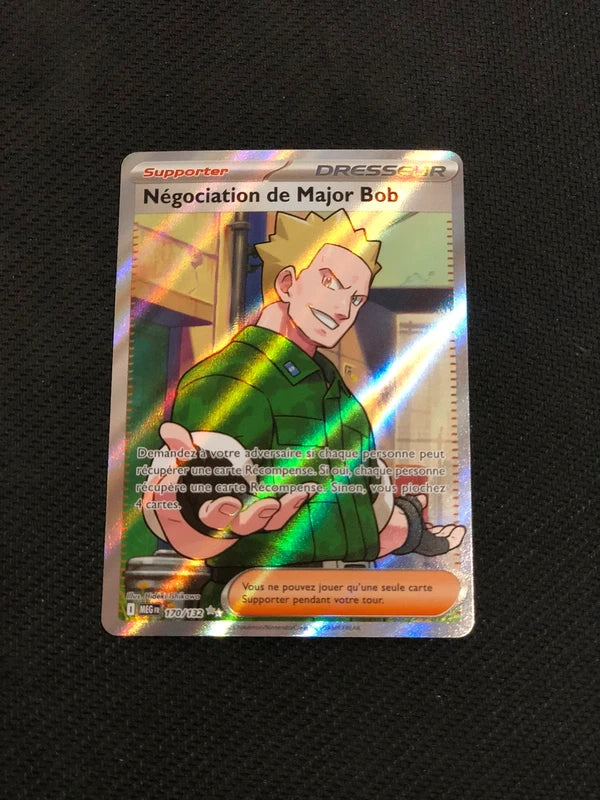 Carte Pokemon-Négociation Du Major Bob 170/132 FA-Mega Evolution-FR-Proche Neuve